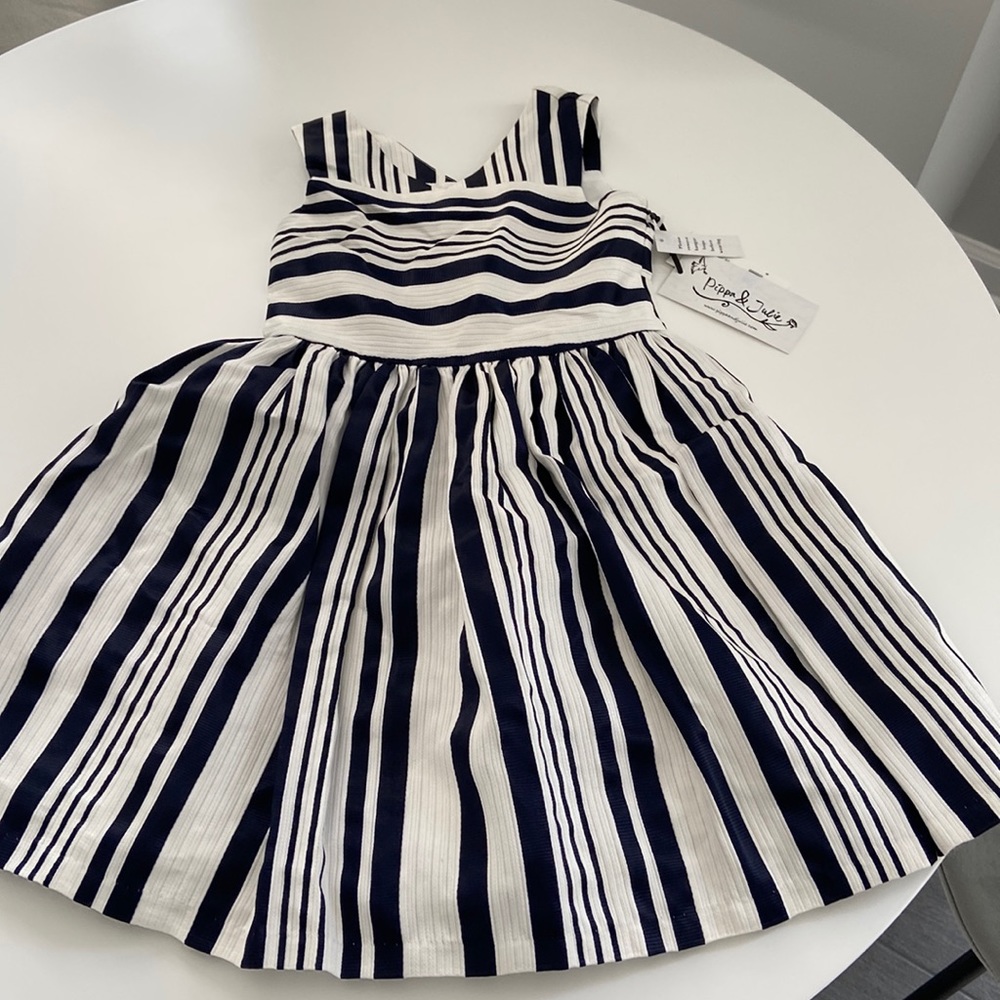 NWT Pippa & Julie Dress Navy/ White 4